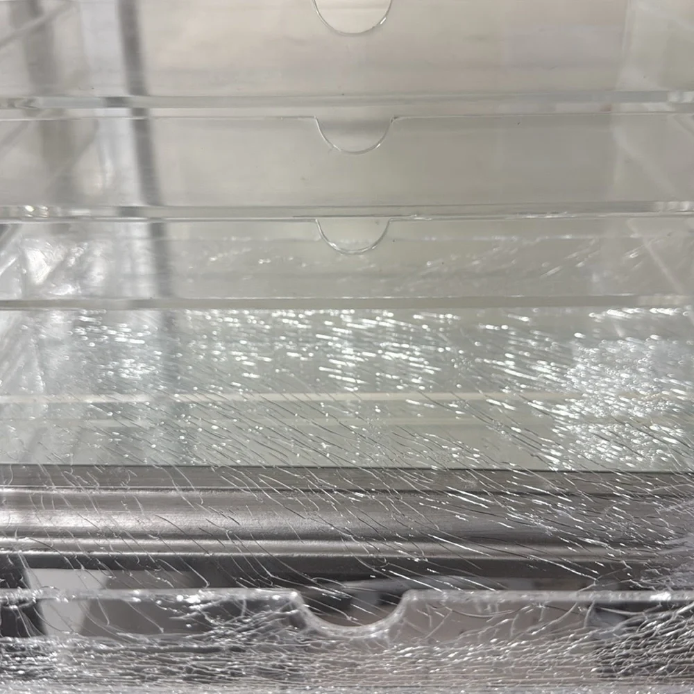 Clear Acrylic Drawer Organizer original MUJI just last drawer has crack